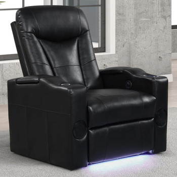 COMMANDER Black 34" Wide Power Reclining Chair