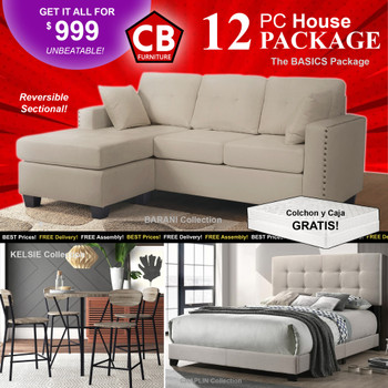 The BASICS 12 Piece Home Furniture Package
