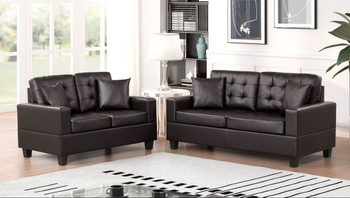 Luca Espresso Sofa & Loveseat