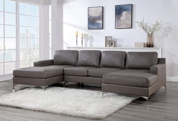 CHIYO Bronze 122" Wide Double Chaise Sectional