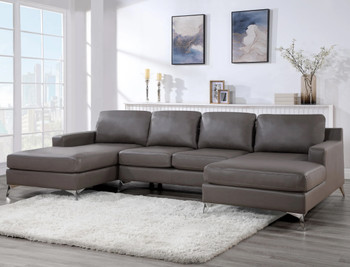 CHIYO Bronze 122" Wide Double Chaise Sectional