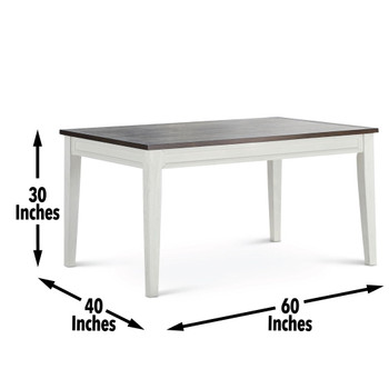 Caylie - Fix Top Dining Table - White