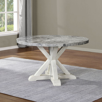 Canova - Round Marble Top Table - Gray