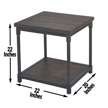 Prescott - End table - Brown