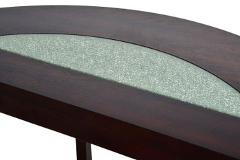 Rafael - Sofa Table With Cracked Glass - Brown