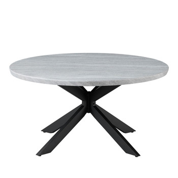 Keyla - Faux Marble Round Cocktail Table - Gray