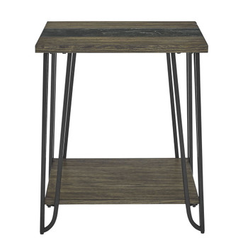 Harper - End Table With Sintered Stone Inlay - Brown