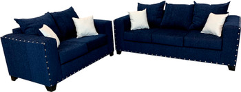 EXELLA Blue Sofa & Loveseat