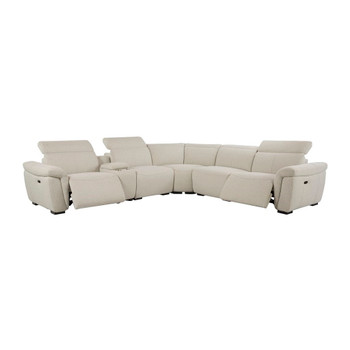 Dayana - Power Motion Sectional Sofa - Beige Boucle