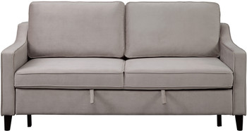 PRAISER Cobblestone Velvet 72" Wide Sofa Sleeper