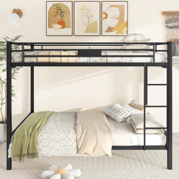 SANTANDER Black Queen Over Queen Bunk Bed