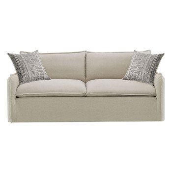 Upendo - Sofa With 2 Pillows - Beige Linen