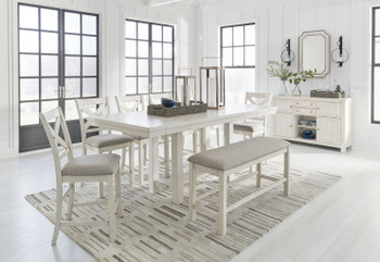 Robbinsdale - Rectangular Counter Height Dining Extension Table Set