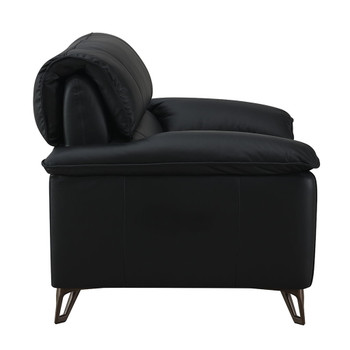 Eilene - Loveseat - Black Top Grain Leather