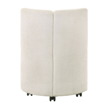 Blayde - Side Chair With Swivel (Set of 2) - White Chenille Fabric