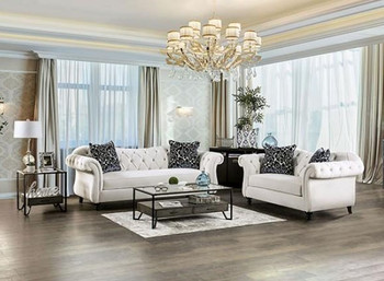 FLORA White Livingroom Set 