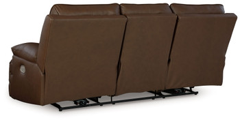 Vonryan - Tobacco - Power Reclining Sofa With Adj Headrest