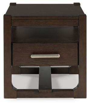 Breckington - Square End Table - Dark Brown