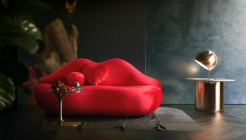 Boca Red Velvet Loveseat