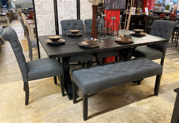 CIENNA Dark Gray 6 Piece Dining Set