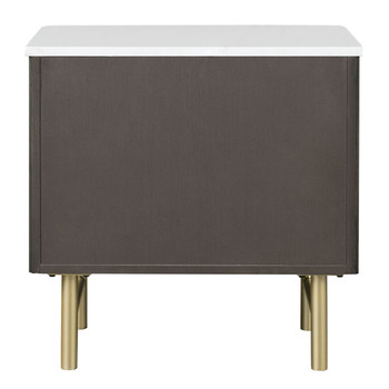 Clayten - Nightstand - Marble Top & Espresso
