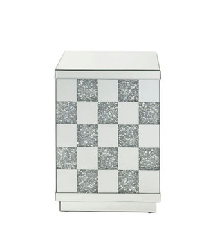 Noralie - 16" Square End Table - Mirrored & Faux Diamonds