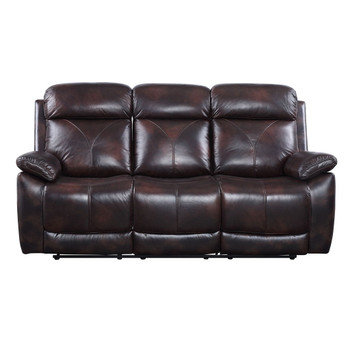 Perfiel - Motion Sofa - Two Tone Dark Brown Top Grain Leather