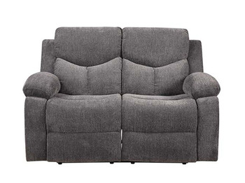 Kalen - Motion Loveseat - Gray Chenille