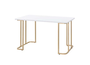Estie - Vanity Desk Same 93102) - White & Gold