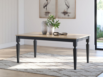 Brenkerton - Grayish Brown / Black - Rectangular Dining Room Table