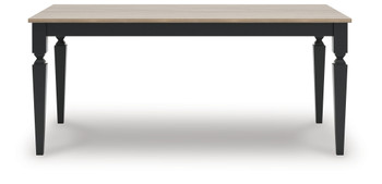 Brenkerton - Grayish Brown / Black - Rectangular Dining Room Table