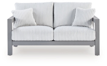 Hurley Park - Gray - Loveseat With Cushion