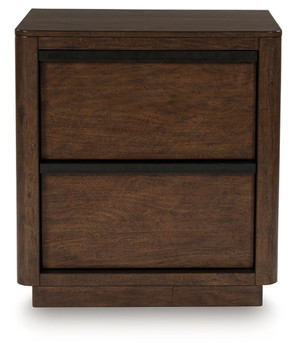 Dilenno - Dark Brown - Two Drawer Night Stand