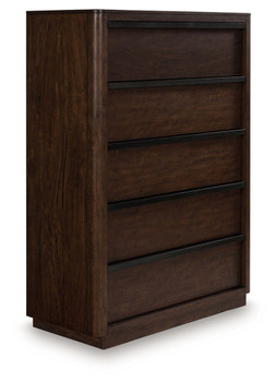 Dilenno - Dark Brown - Five Drawer Chest