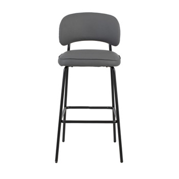 Blythe - Vegan Leather Bar Chair (Set of 2) - Gray Blythe - Vegan Leather Bar Chair (Set of 2) - Gray