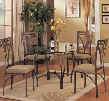 Monarch Antique Gold 5-PC Dining Set