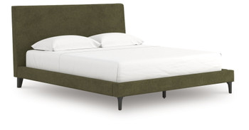 Chirason - Sage Green - California King Upholstered Bed With Roll Slats