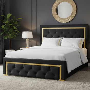 ATKINS Black & Gold 54" Height Bed