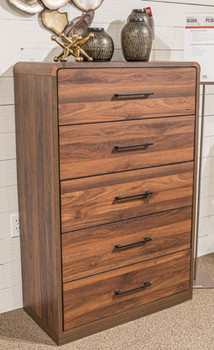 Fortlorn - Walnut Brown - Five Drawer Chest