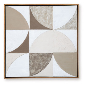 Harelman - Tan / Taupe / White - Wall Art