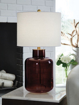 Mette - Brown / Gold Finish - Glass Table Lamp