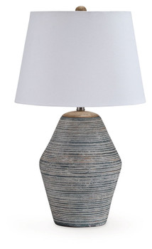Lawrock - Antique Blue - Terracotta Table Lamp