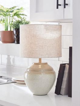 Waldish - Cream / Beige - Metal Table Lamp