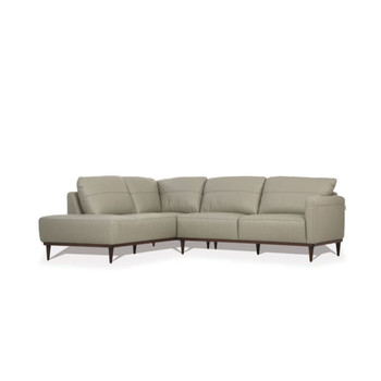 Tampa - 33" Sectional Sofa - Airy Green Leather