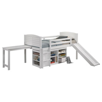 Millie - Twin Workstation Loft Bed With 7" Mattress - White