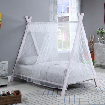 Fultonville - Metal Twin Tent Bed With 7" Mattress - Pink