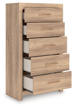Kinlanni - Five Drawer Chest - Tan