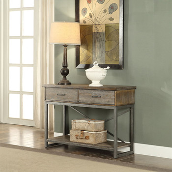 Lazarus - Server - Weathered Oak & Antique Silver