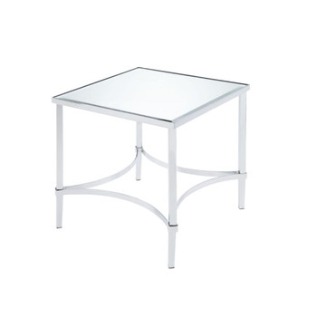 Petunia - End Table - Mirrored & Chrome