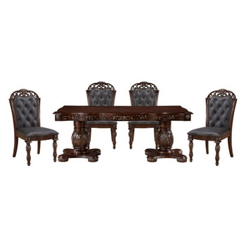 Adelina - 5 Piece Set (Table & 4 Side Chairs) - Cherry